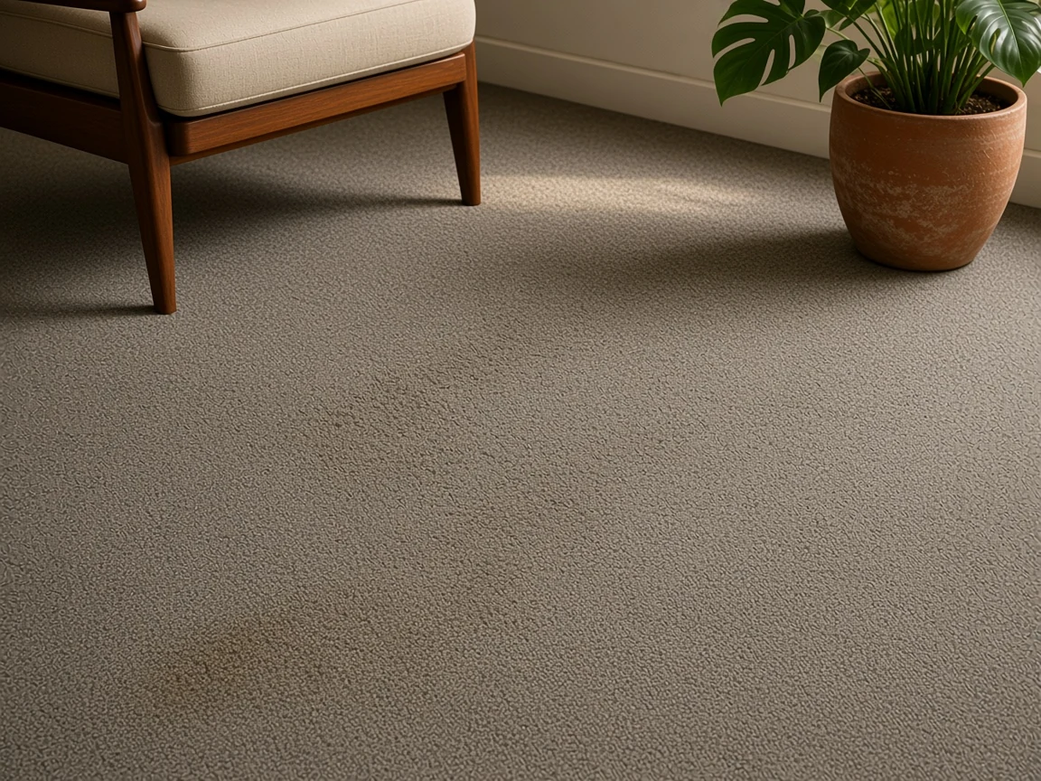 Fitted carpet with a visible stain before cleaning